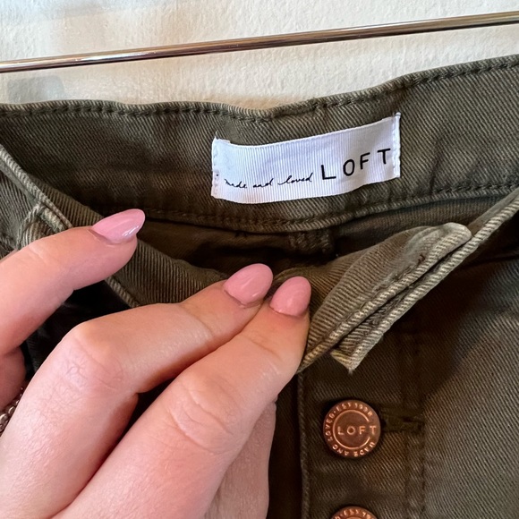 Loft Button Fly High Waist Skinny Ankle - Picture 3 of 5